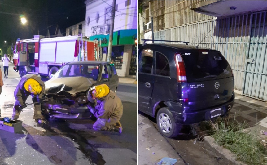 Dos heridos tras violento choque en San Martn y Lamadrid