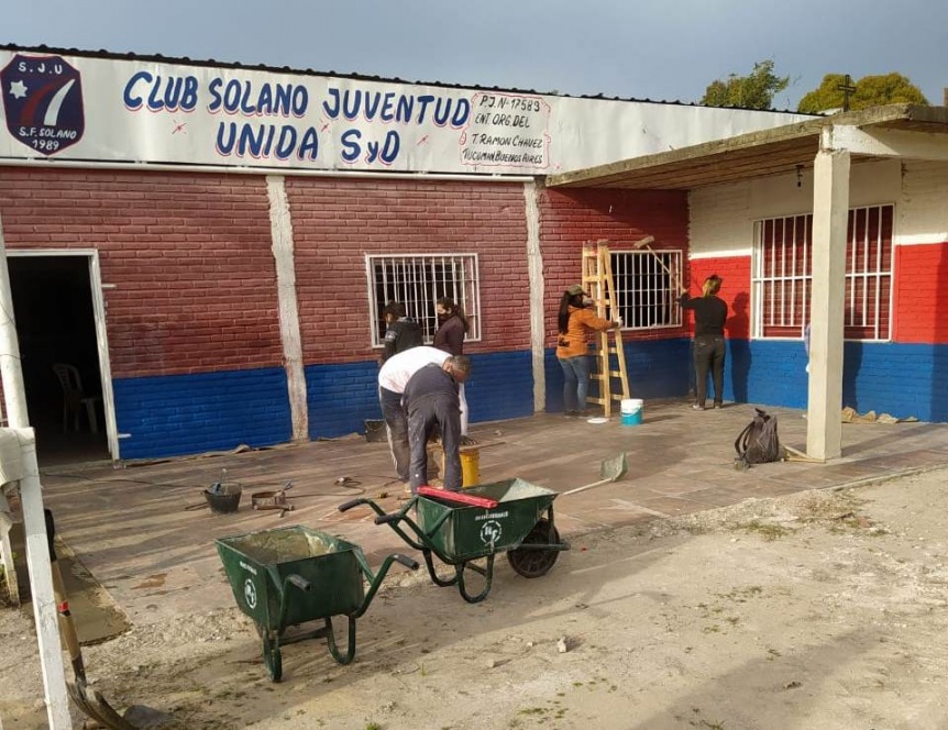 Satisfaccin por el avance de las obras en el Club Solano Juventud Unida