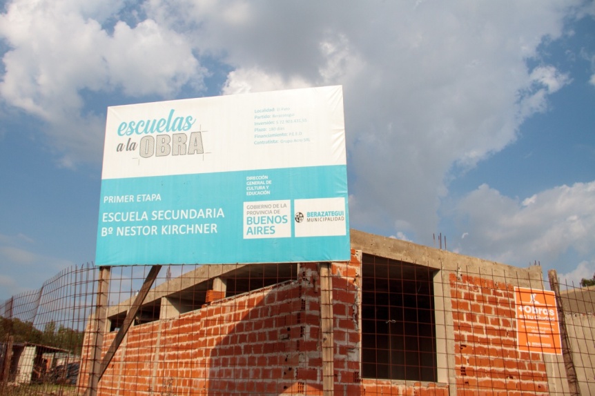 Construyen cuatro establecimientos educativos nuevos para Berazategui