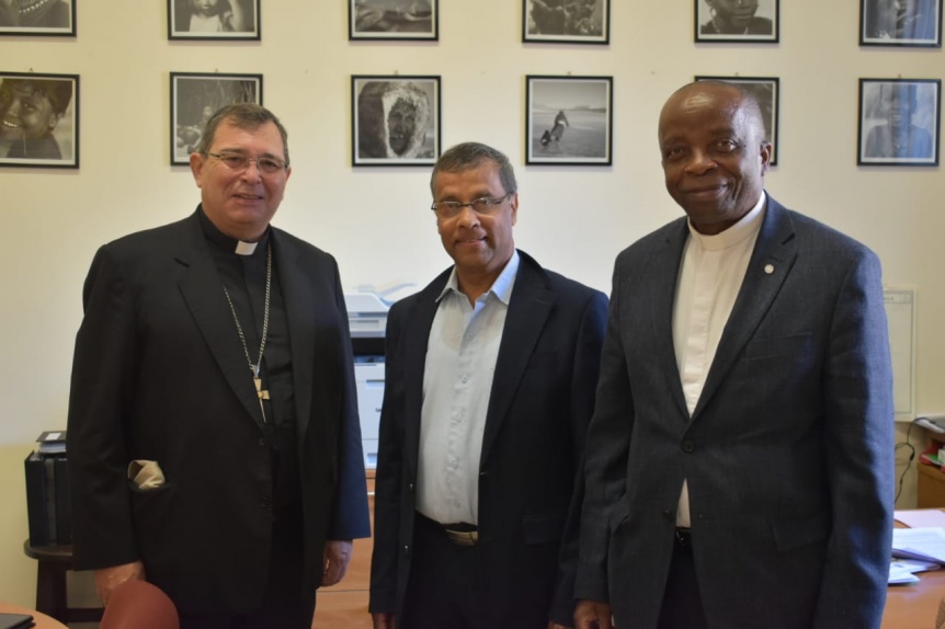 El Obispo de Quilmes con el titular de Caritas Internacional en Roma