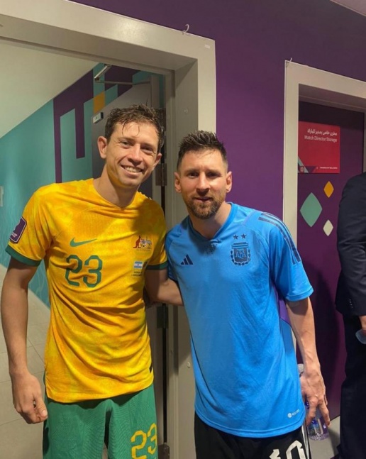 La admiracin de los jugadores australianos para con Messi