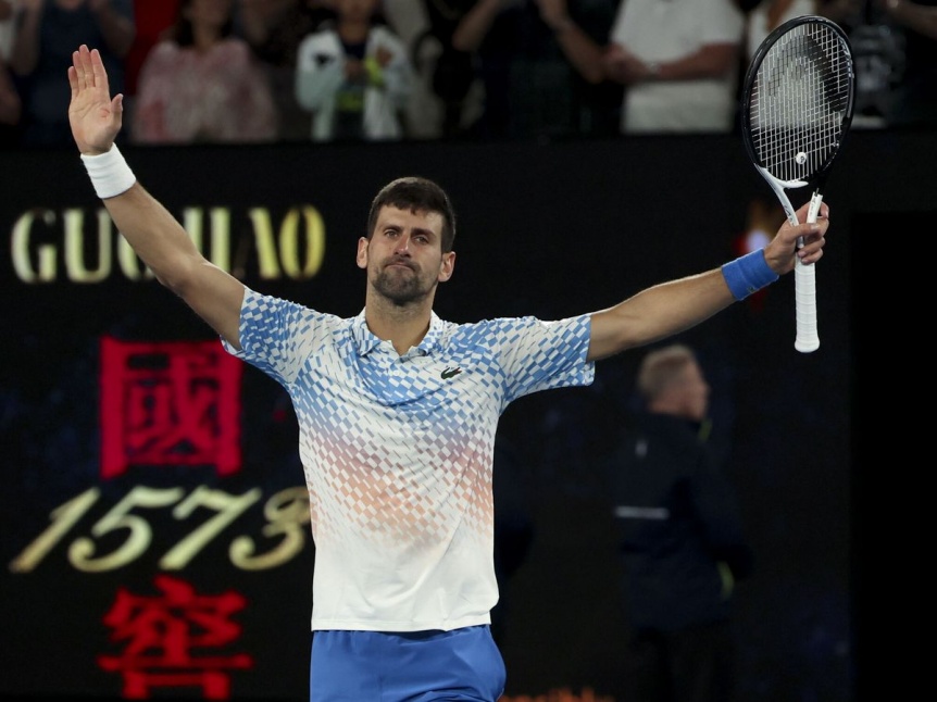 Novak Djokovic apabull� a Rublev y se meti� en semifinales