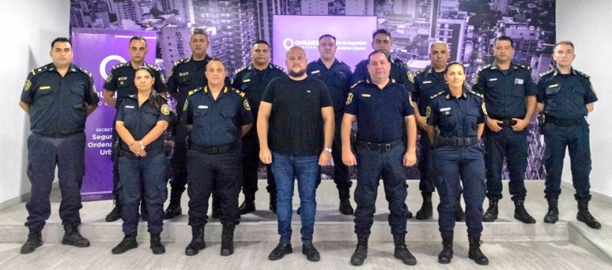 Reuni�n en la Municipalidad de Quilmes con los jefes policiales de todo el distrito