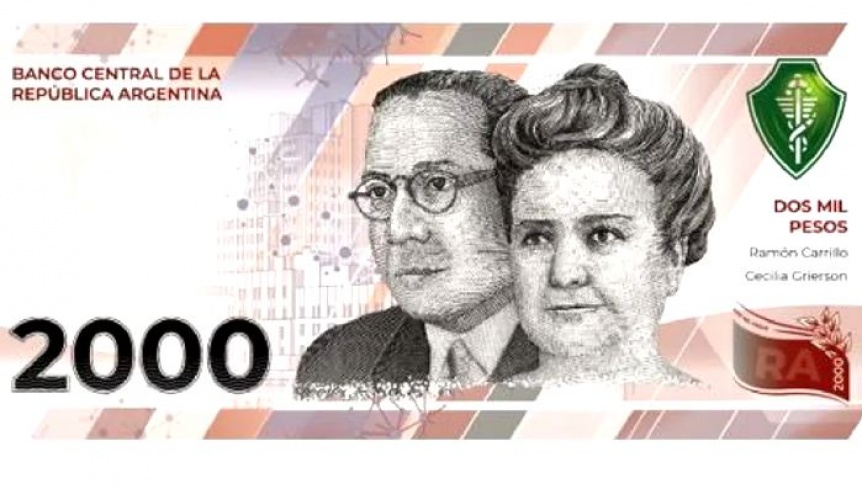 Lanzaran billete de 2 mil pesos con figuras de los mdicos Cecilia Grierson y Ramn Carrillo