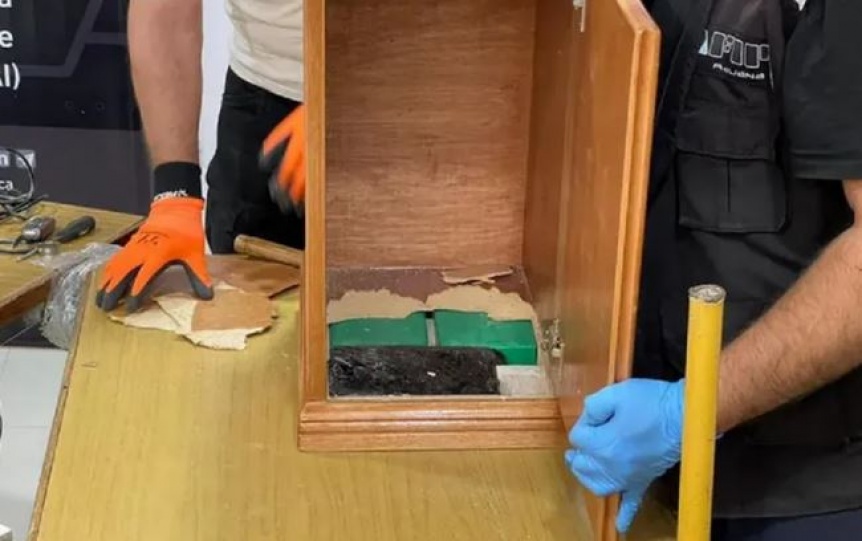 Descubren ms de 70 kilos cocana valuada en US$1 milln escondidos en muebles