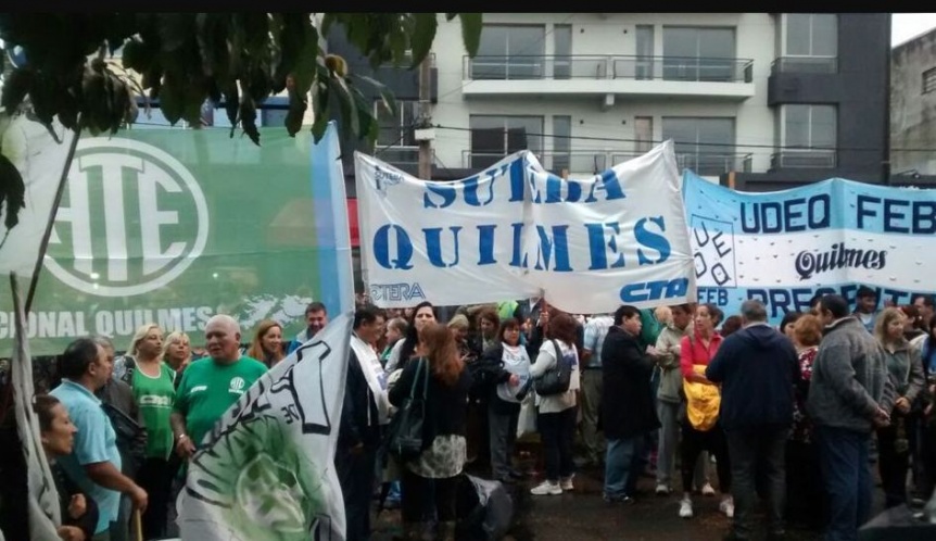 Gremios estatales de Quilmes se unen contra el gobierno libertario