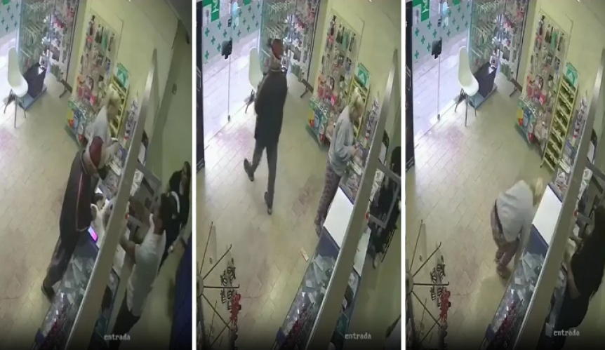 VIDEO | Un hombre mayor perdi $ 73.000 en una farmacia, quien lo vio no se lo dio y se lo llev