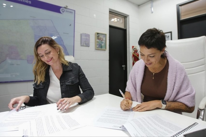 Mayra Mendoza firm un convenio entre el Municipio de Quilmes y la Universidad Nacional de La Plata
