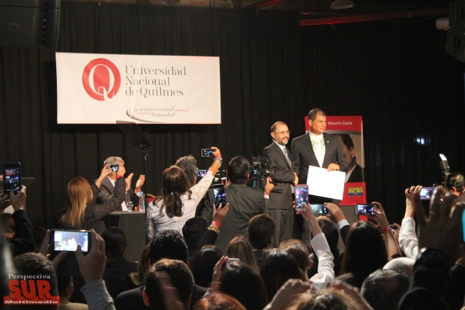 La Universidad de Quilmes entreg el Honoris Causa al presidente Correa