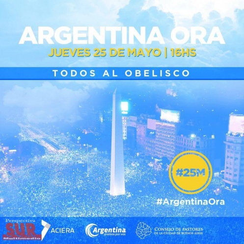 Gran convocatoria a orar al obelisco por Argentina