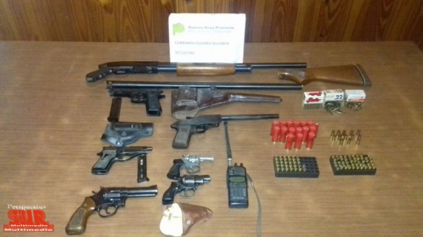 Secuestran un arsenal en Quilmes: Alquilaba armas a delincuentes