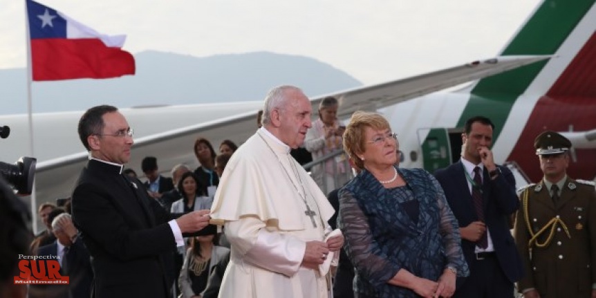 El Papa Francisco lleg a Chile en su sexta gira latinoamericana