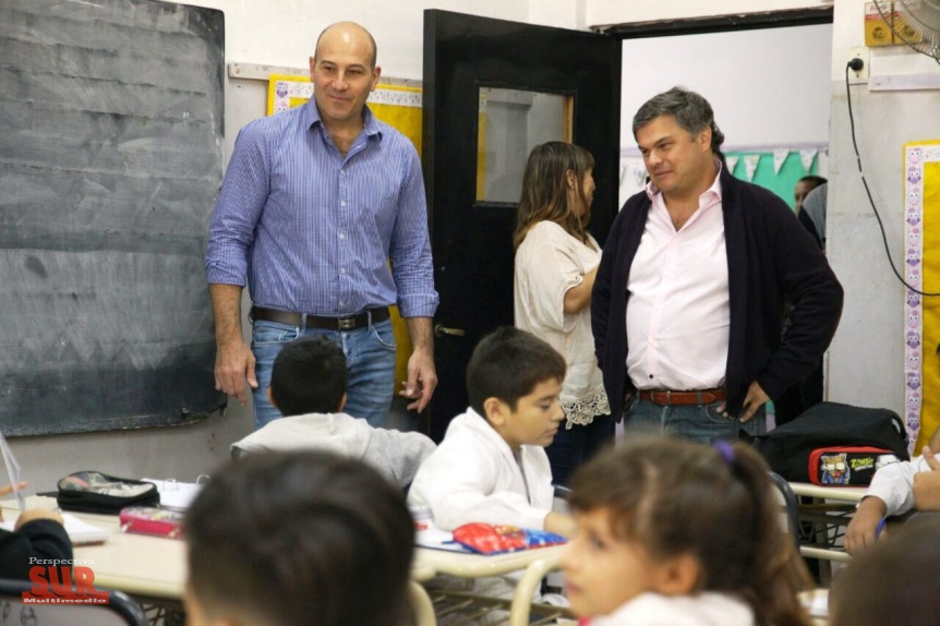 Molina y Lpez Medrano supervisaron el Servicio Alimentario Escolar en dos escuelas de Quilmes