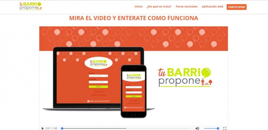 Se lanz la aplicacin web del programa municipal Tu Barrio Propone