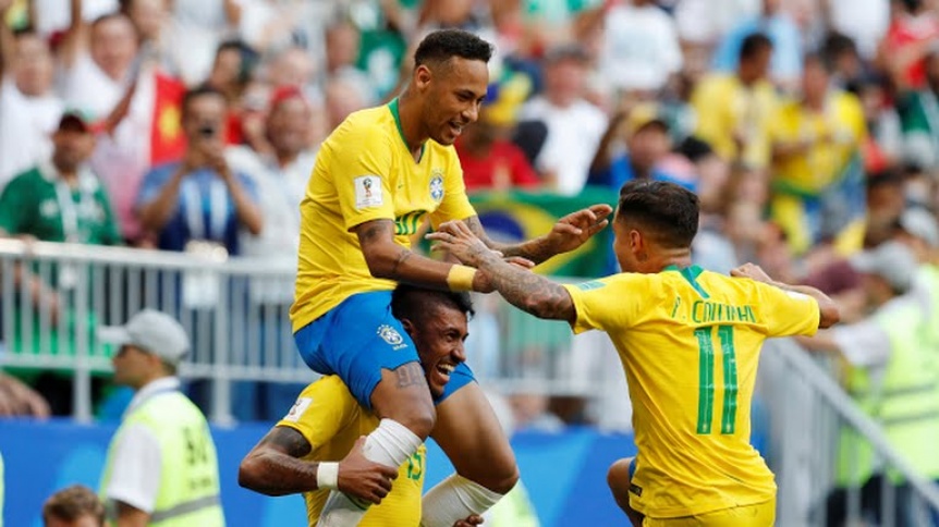 Neymar puso a Brasil en cuartos tras la victoria ante Mjico