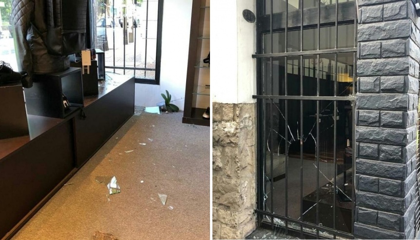 Rompieron la vidriera y robaron ropa de un local de Quilmes centro