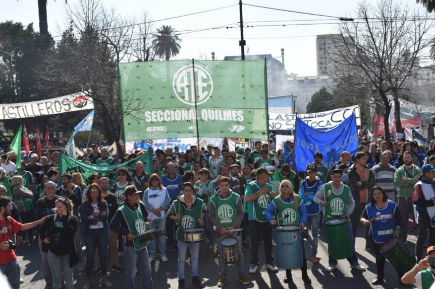 ATE Quilmes convoca a marchar este martes a La Plata