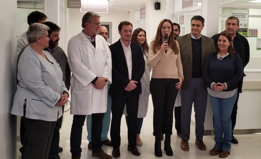Vidal y Scarsi visitaron la nueva guardia del Hospital Cetrngolo de Vicente Lpez