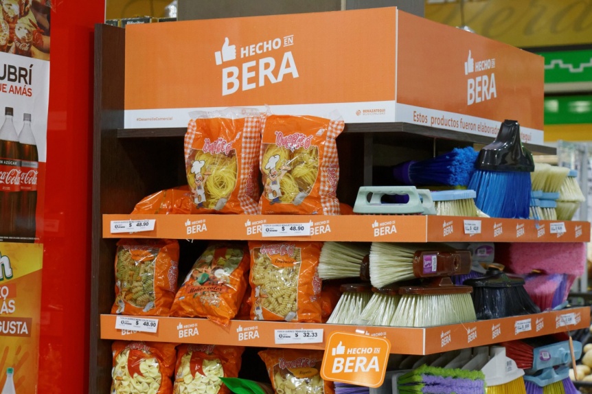 Berazategui: Productos locales en gndolas diferenciadas