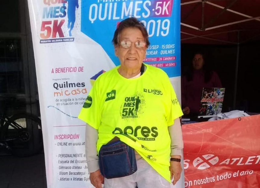 Edith, la abuela de 84 aos que corri la Quilmes5K y fue ovacionada al cruzar la meta