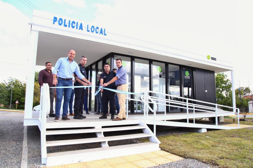 Nuevo destacamento policial en la bajada de la Autopista Buenos Aires-La Plata