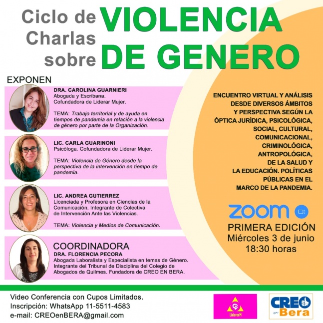 Ciclo de charlas virtuales sobre violencia de gnero