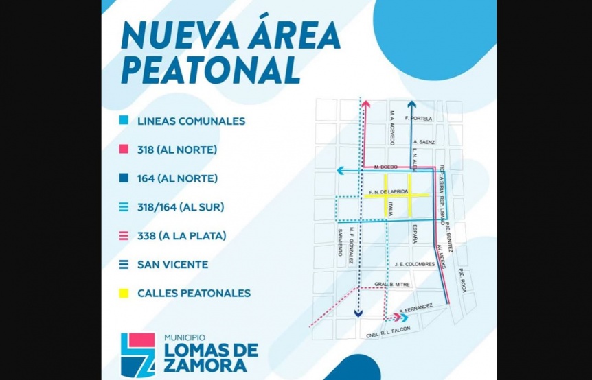 La municipalidad de Lomas de Zamora genera una nueva rea peatonal