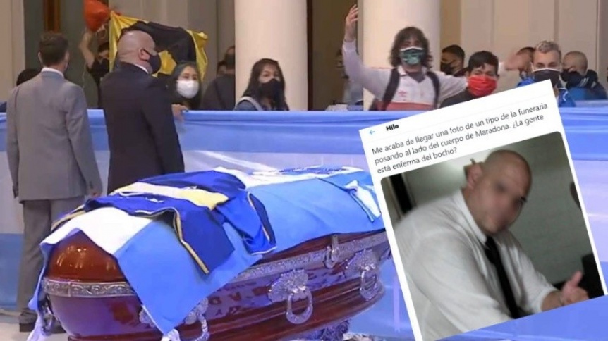Echaron al responsable de la foto del cuerpo de Maradona en el atad