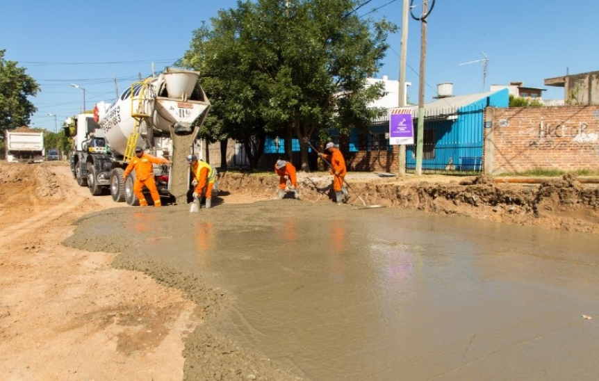 El Municipio avanza con las obras de pavimentacin en el barrio Kolynos